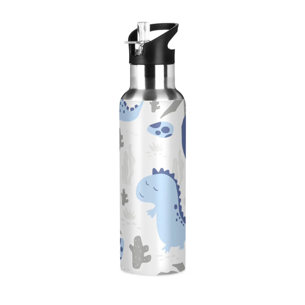 Stainless Steel Insulated Thermos Vacuum Flask Water Bottle with Straw Lid F8728