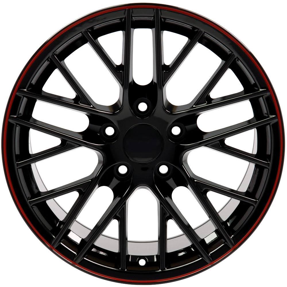 17 inch Gloss Black with Red Band 17x9.5 Rim R347