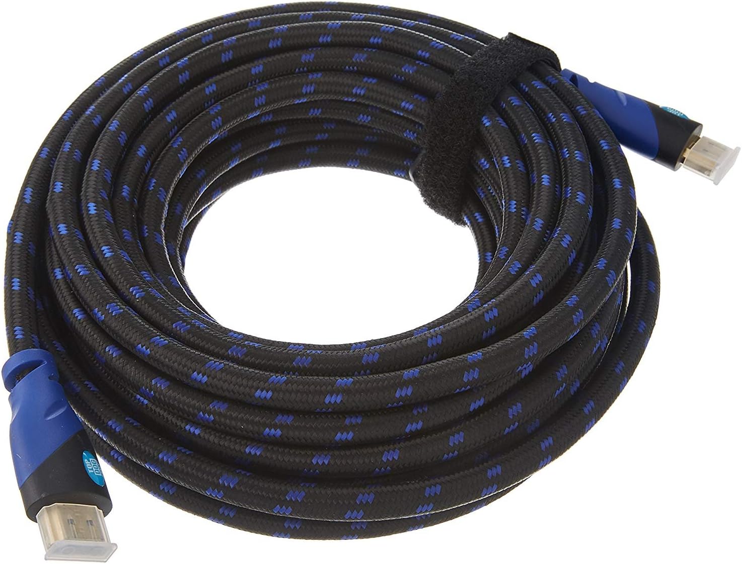 Braided Nylon HDMI Cable with Ferrite Core Blue 100 Feet Pack of 2 Z861624
