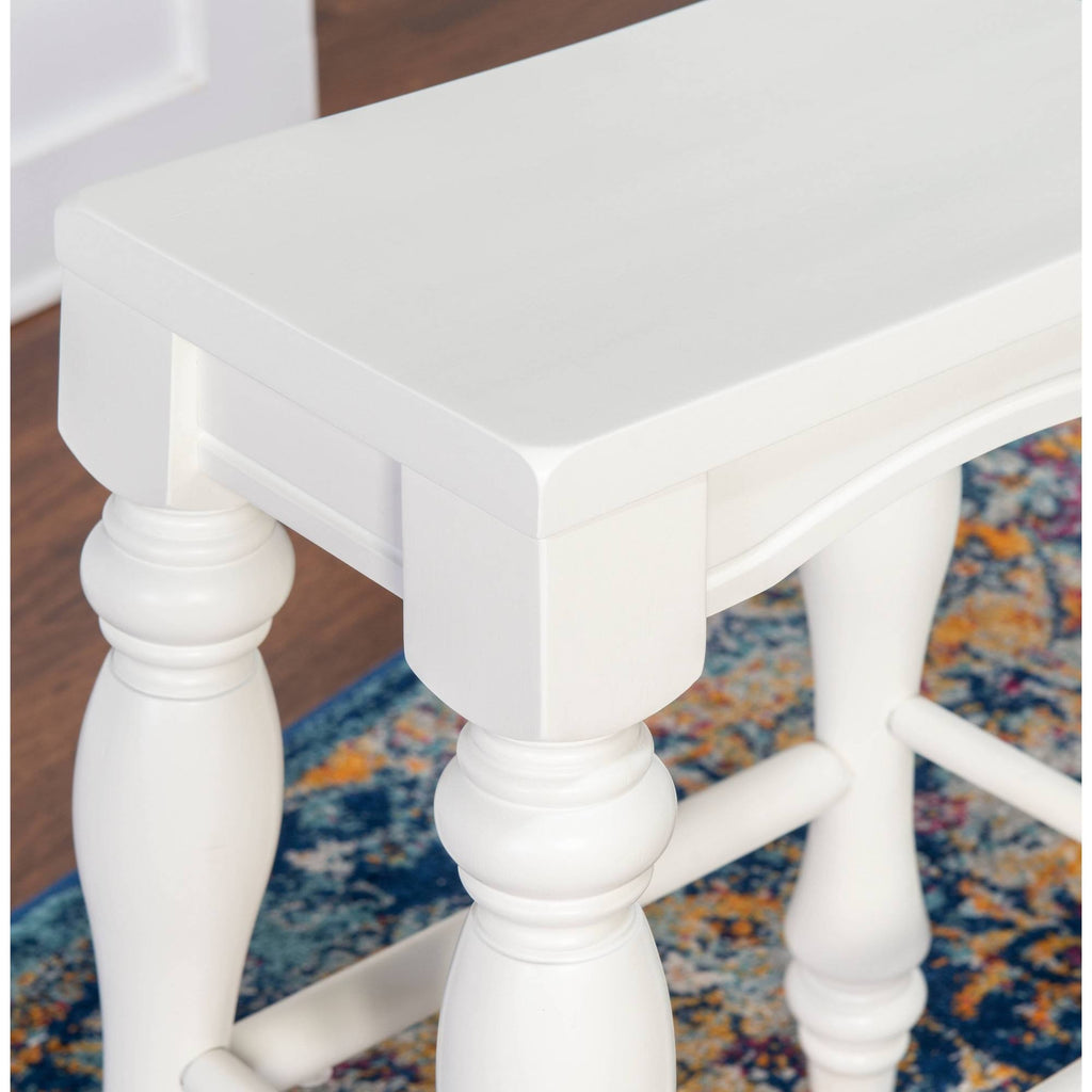 Set of 2 White Counter Height Barstools P3459