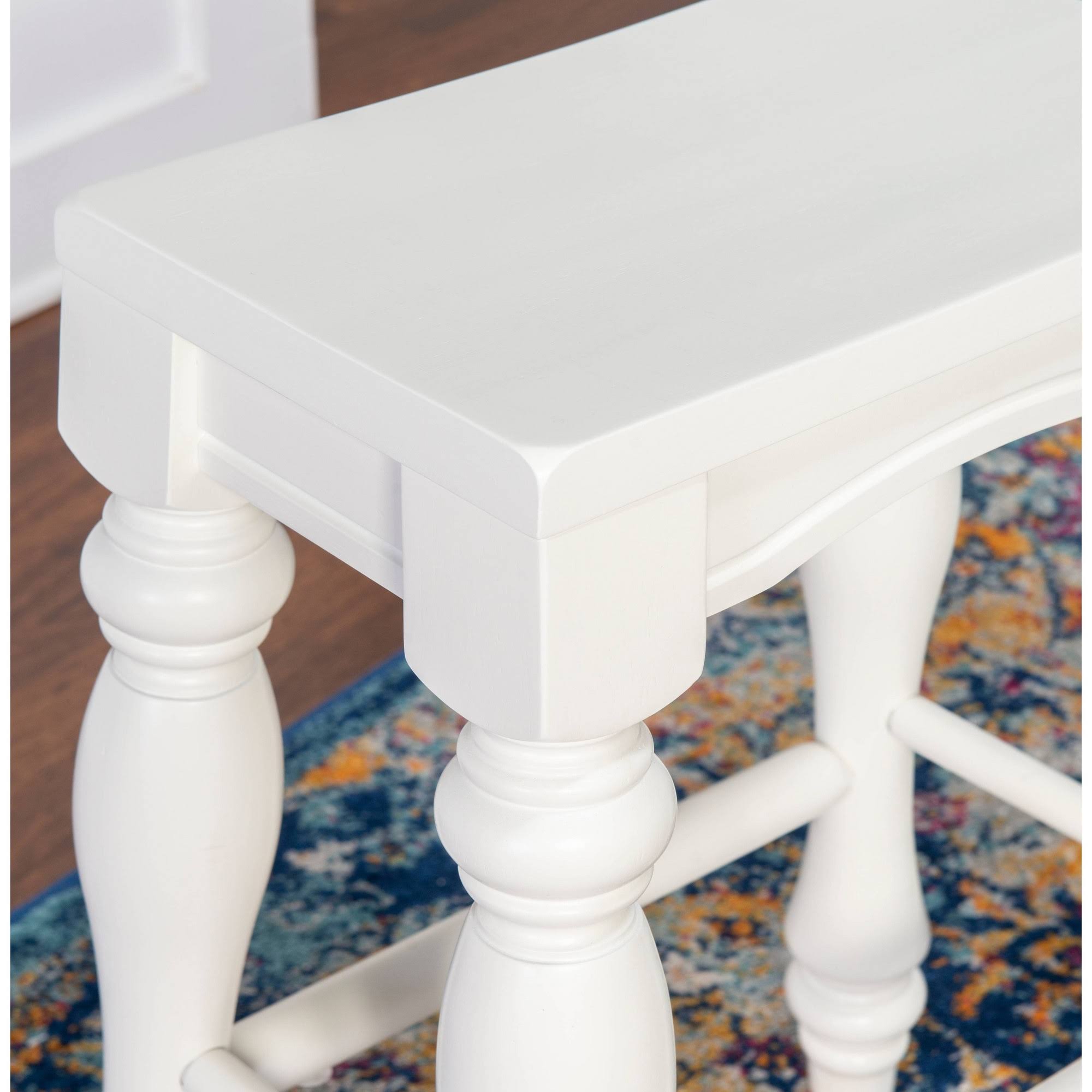 Set of 2 White Counter Height Barstools P3459