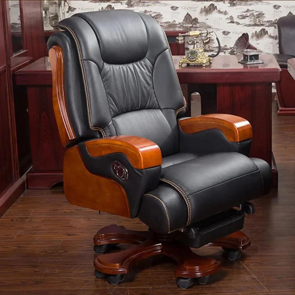 Leather Recliner Ergonomic Computer Massage Chair J289