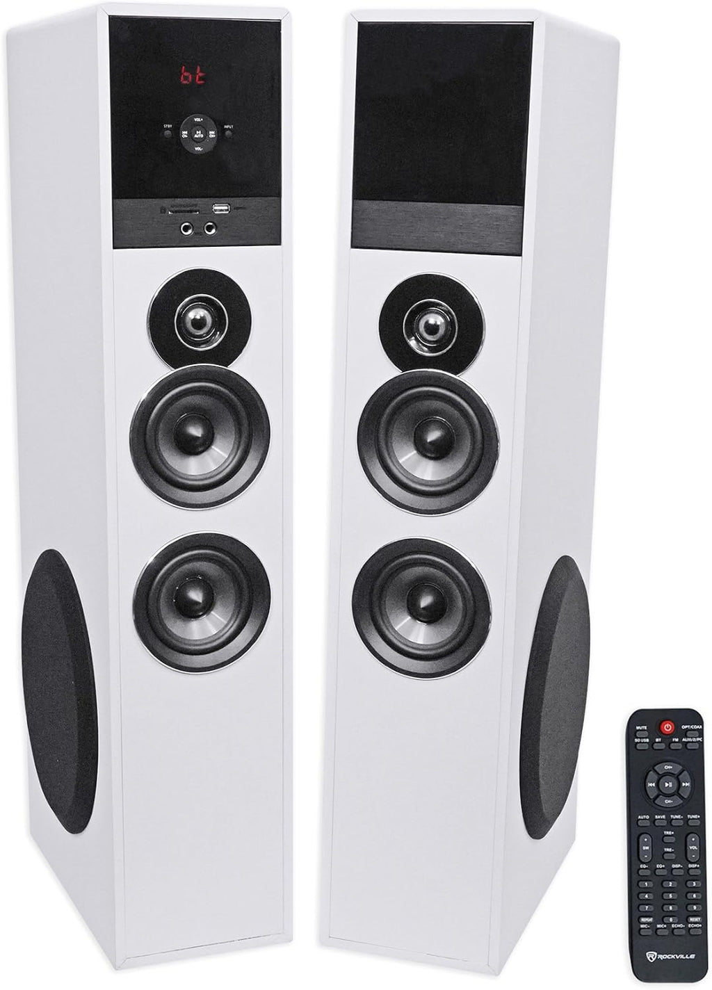 Cherry Powered Home Theater Tower Speakers 8" Sub T18000