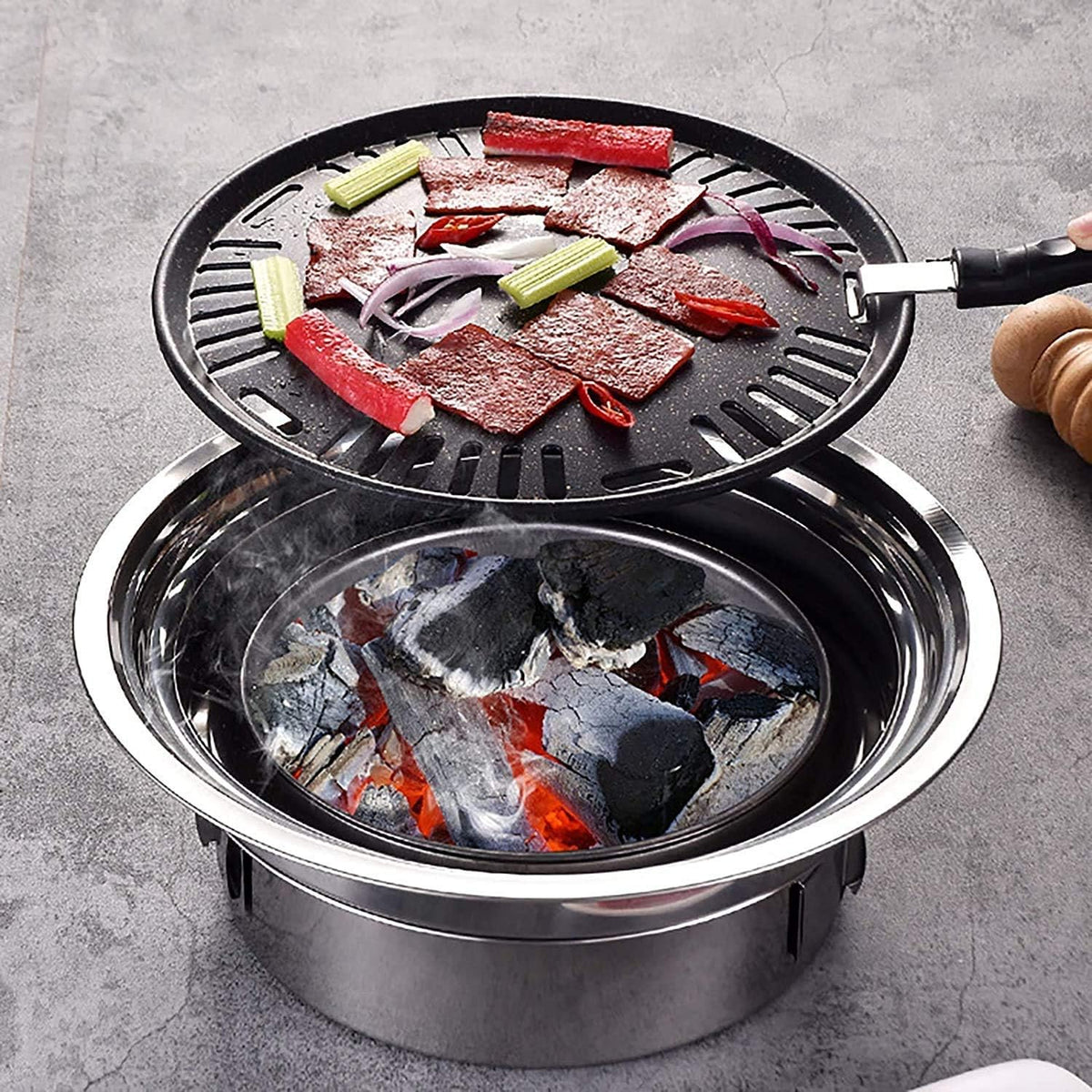 Stainless Steel Portable Barbecue Grill O598838
