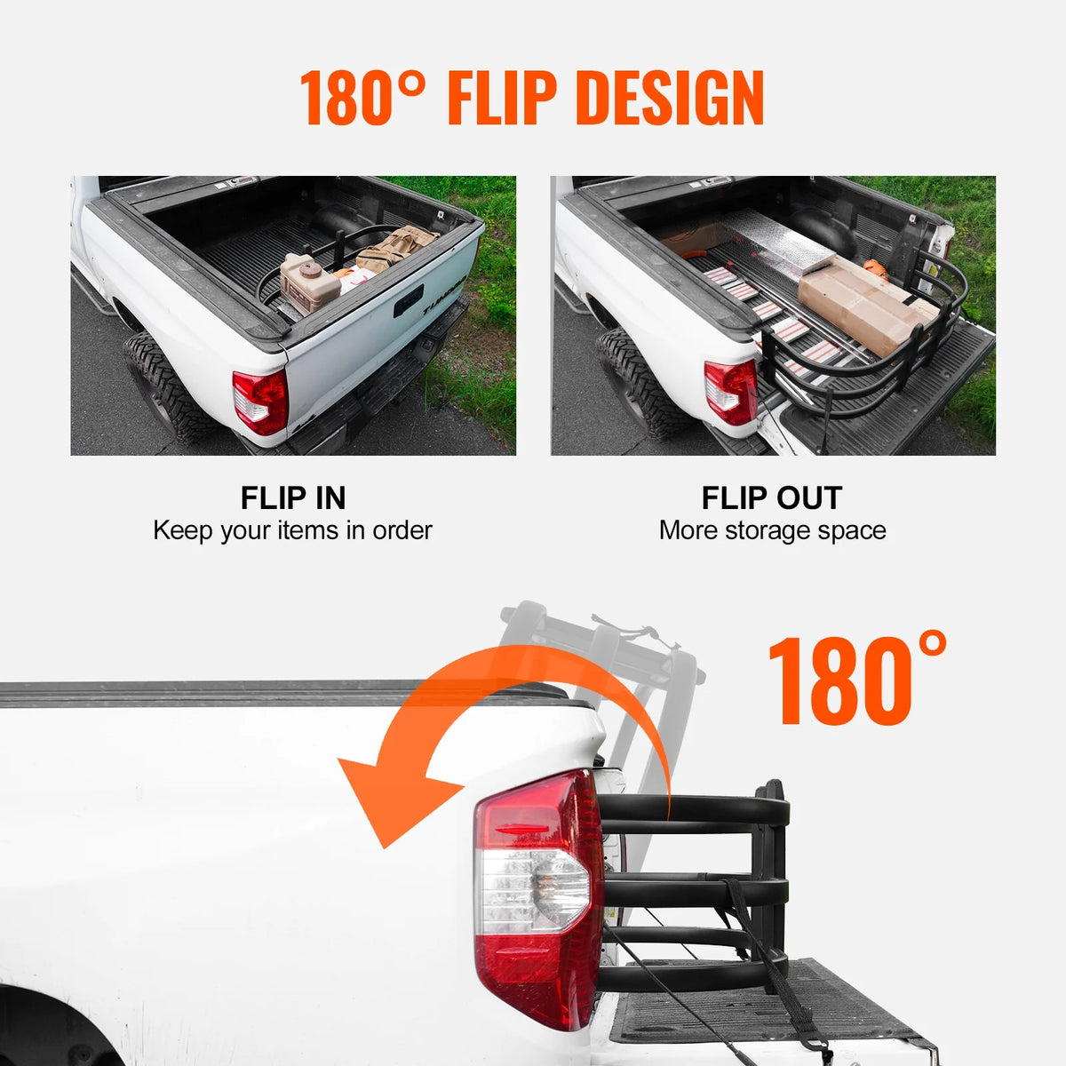 Aluminum Retractable Tailgate Extender, 55.5"-68" B766
