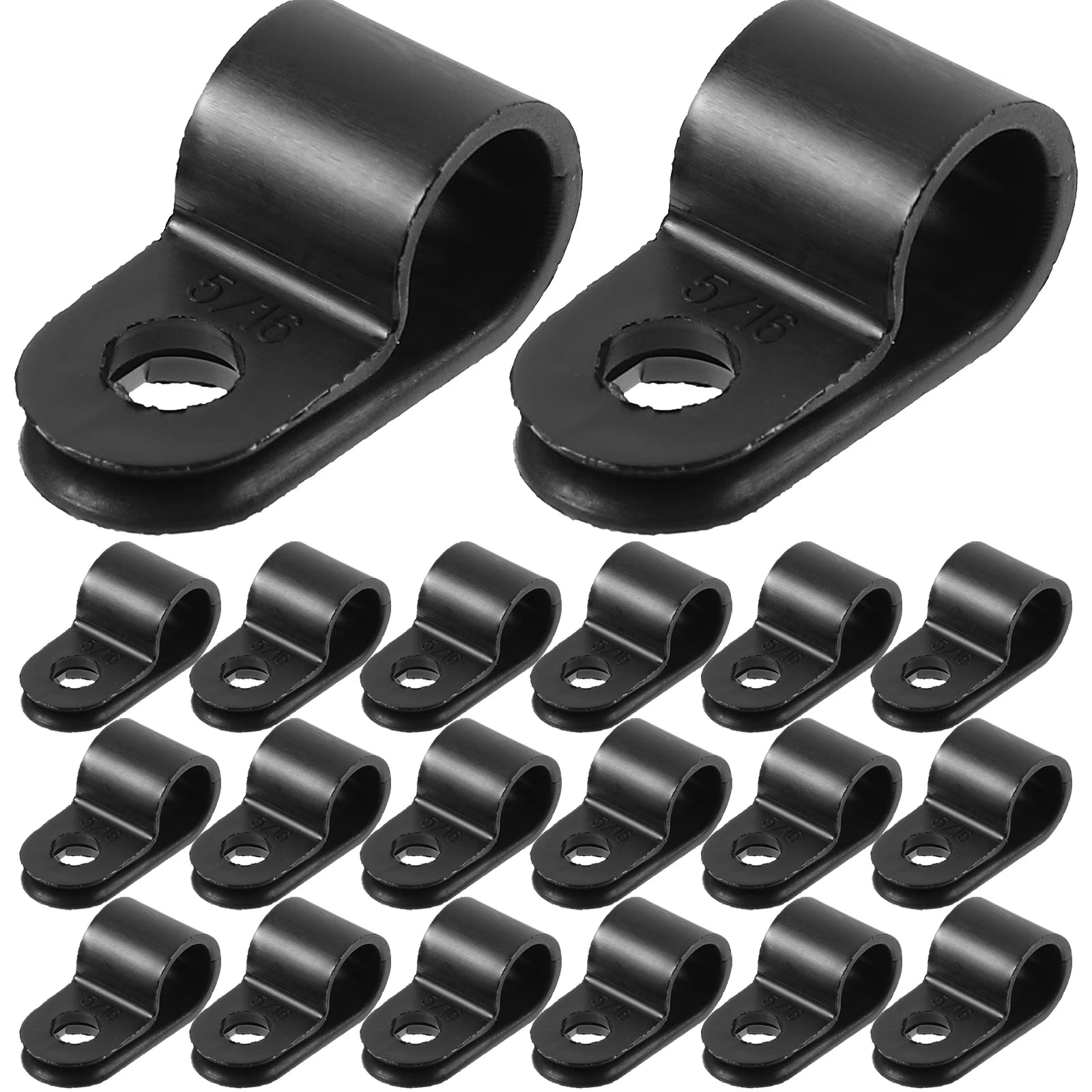 Black 100 Pcs Wire Cable Clips Clamps K724899