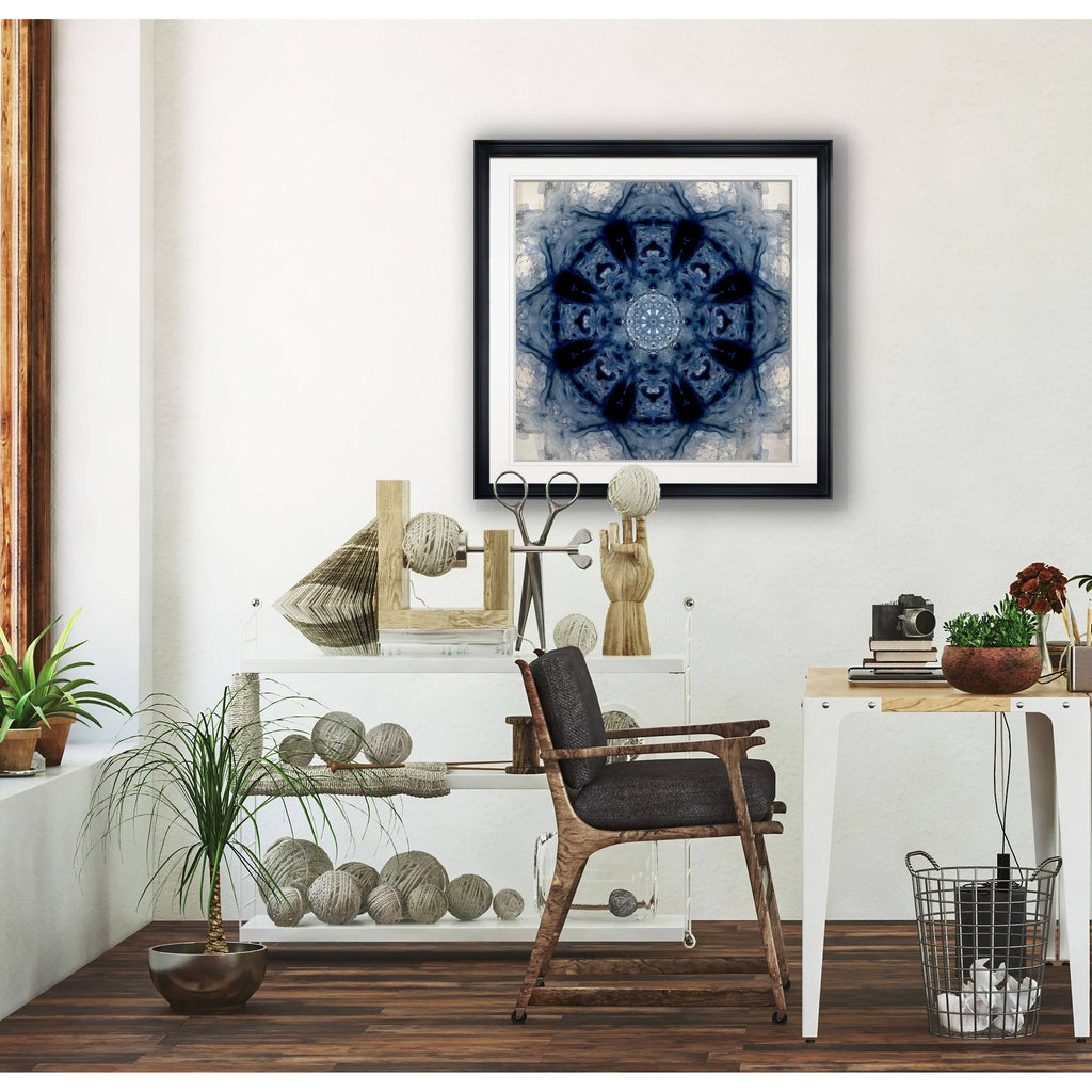 Indigo Framed Giclee Print 38x38 B52805