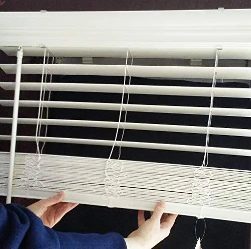 Cordless Faux Wood Blind 66.5 inch W x 60 inch H K1959