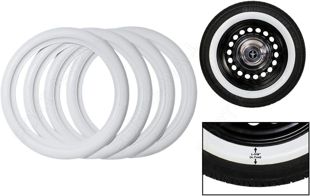 4 pcs White Wall Tires for R14 E24027