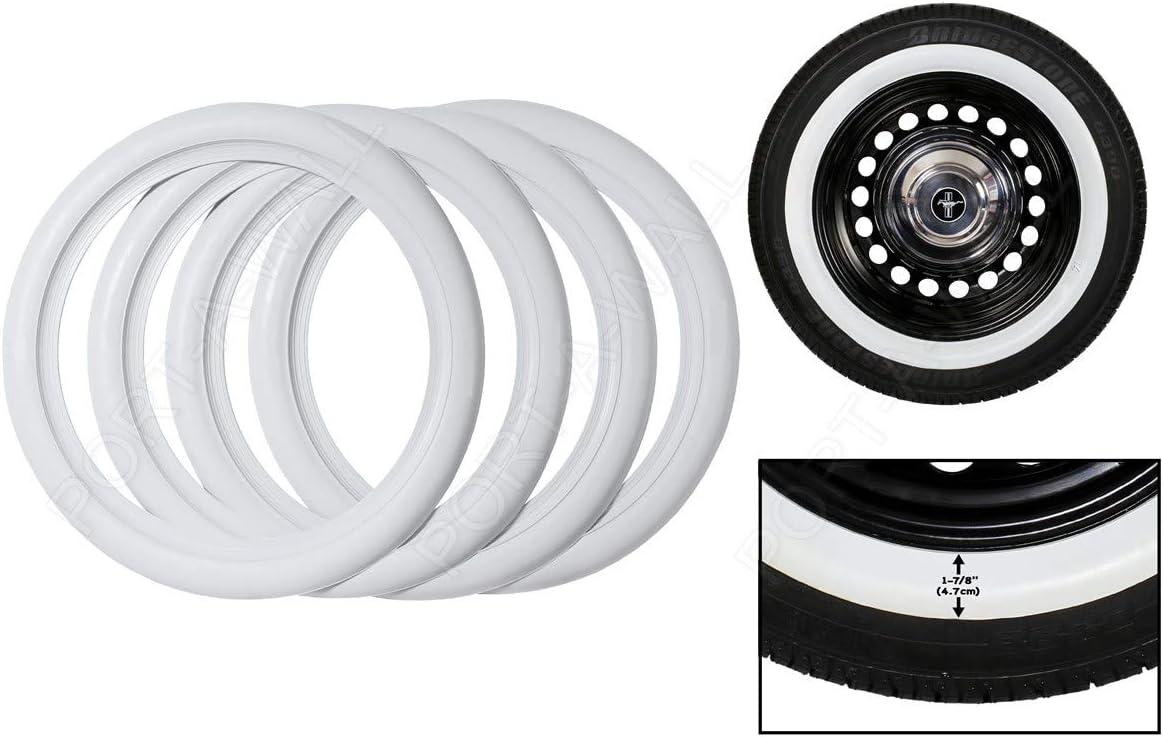 4 pcs White Wall Tires for R14 E24027