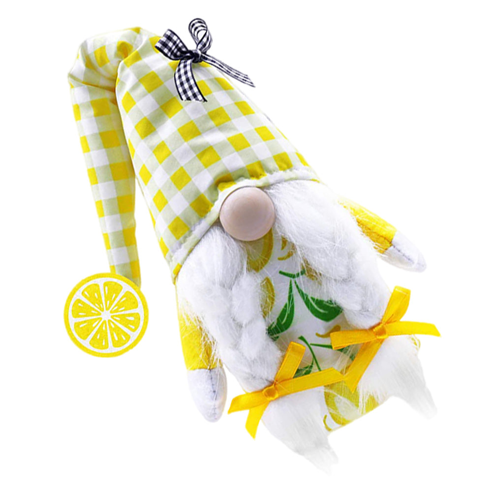 Lemon Pattern Plush Gnome Doll G3817