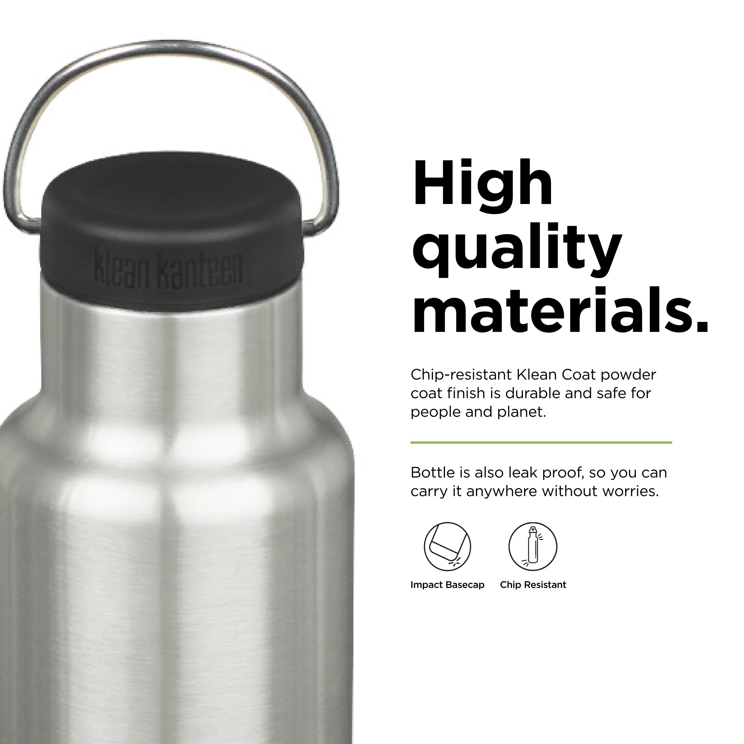 20 Oz Brushed Stainless Insulated Water Bottle G723