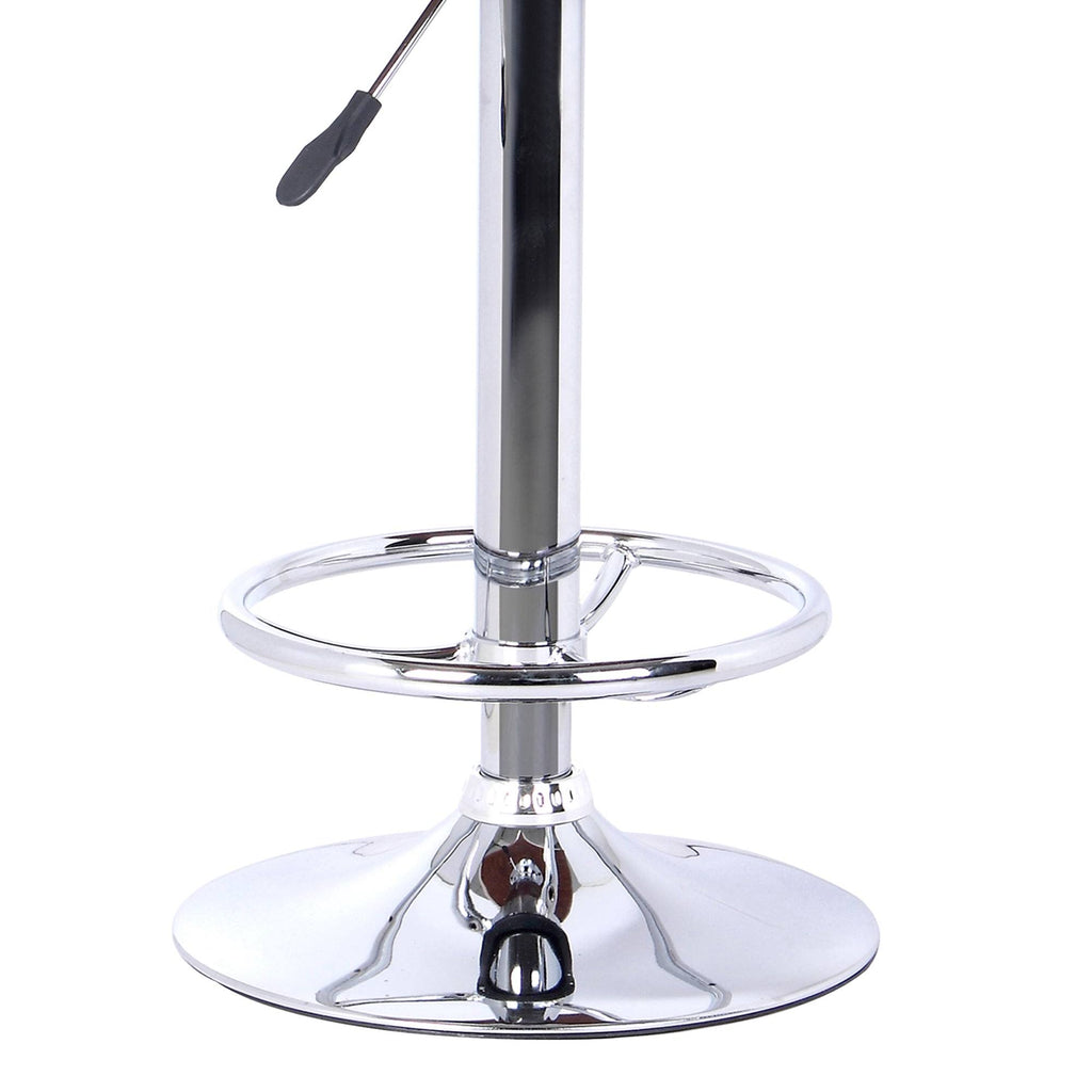 Chrome Walnut Wood Black Barstool J411303