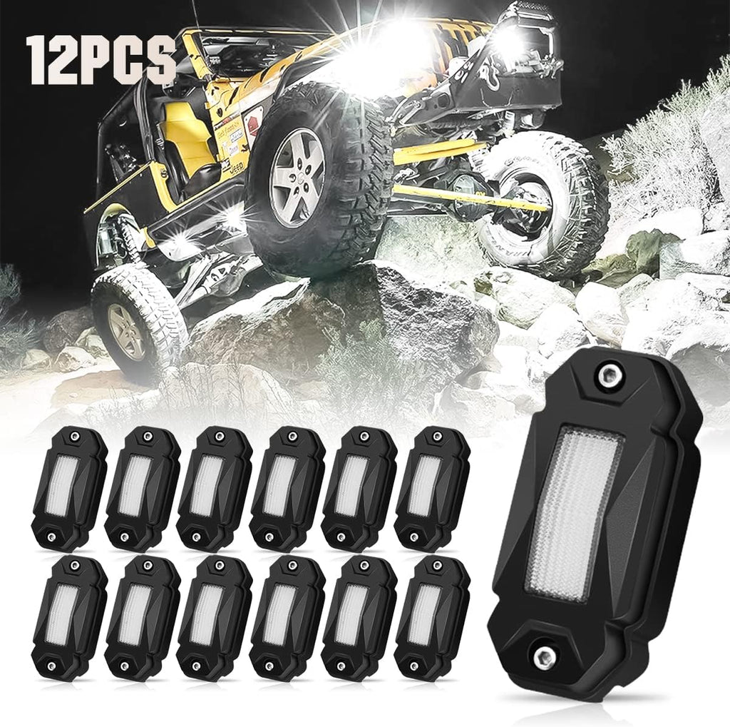 White LED Rock Lights 8PCS Pack of 2 Z9142