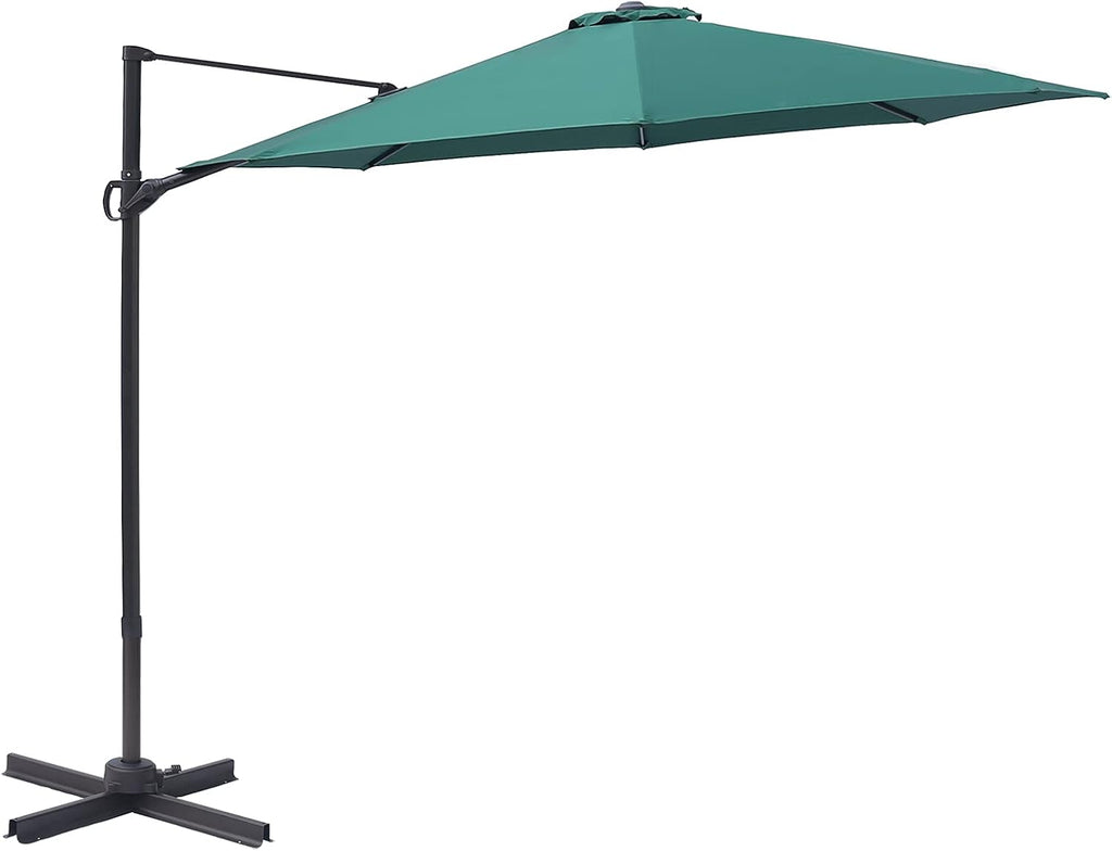10 Feet Outdoor Cantilever Offset Patio Umbrella and Stand P52989