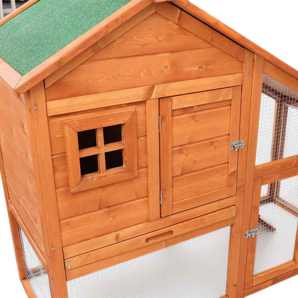 Wooden Chicken Coop Rabbit Hutch Pet Cage E689