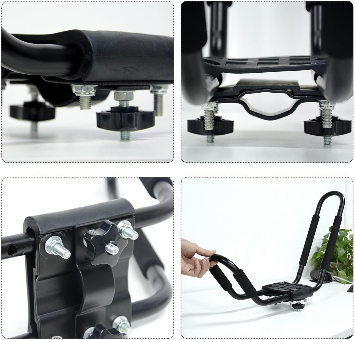 2PCS J-Bar Kayak Roof Rack with 2 7.2Ft Ratchet Lashing Straps A948928