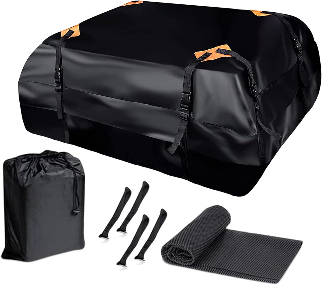 Car Roof Cargo Bag Water Resistant with Anti Slip Mat, 8 Straps G660