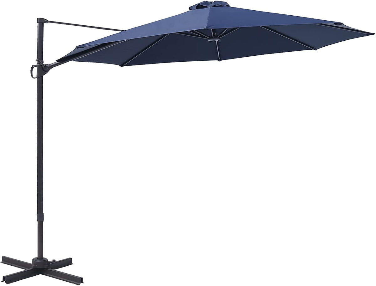 10 Feet Outdoor Cantilever Offset Patio Umbrella and Stand P52989
