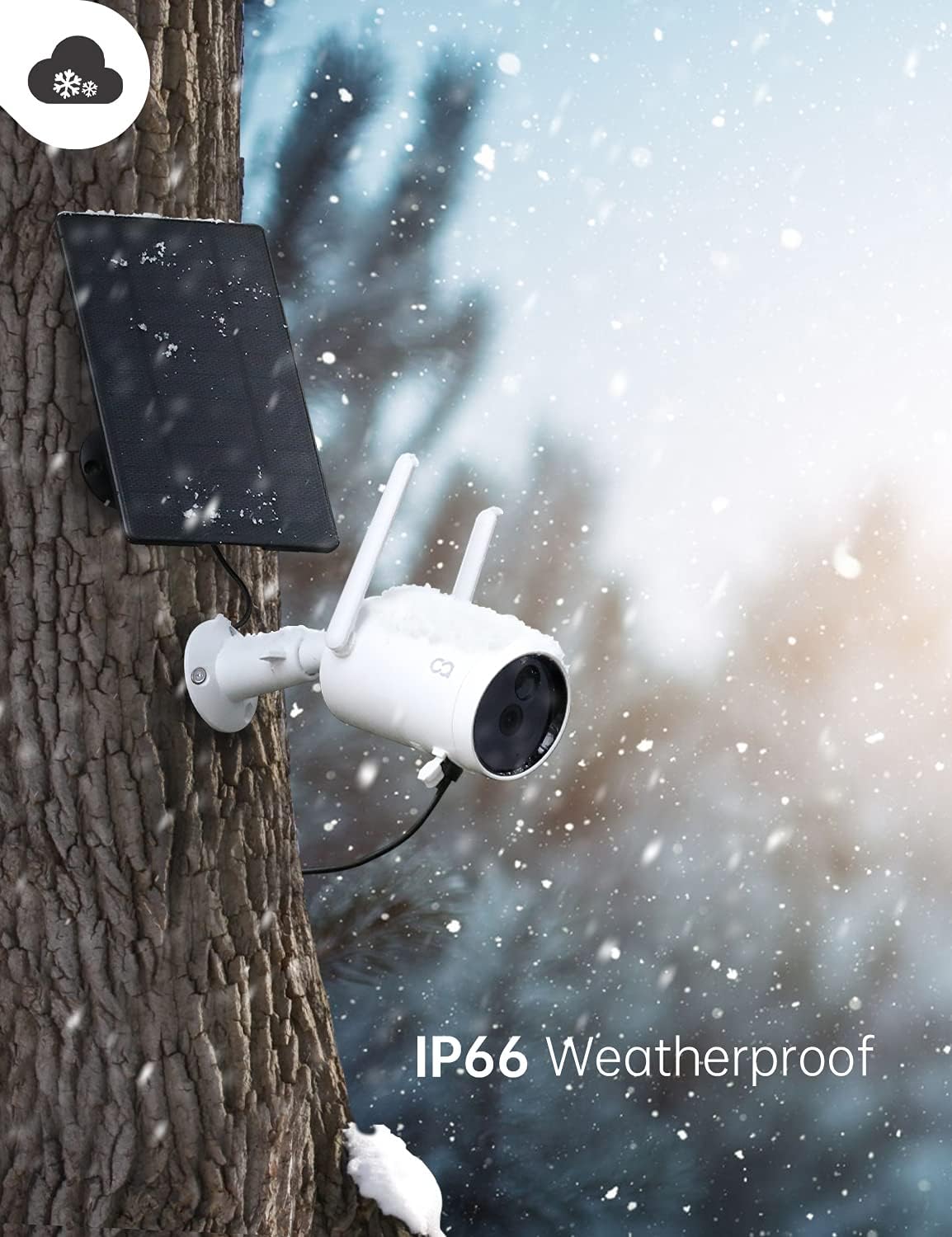 Wireless Solar Powered 1080P Outdoor Security Camera with Night Vision C6859