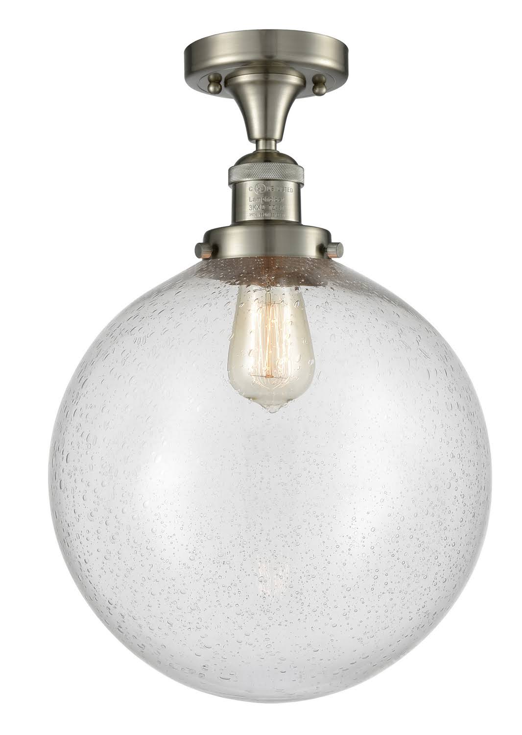 Brushed Satin Nickel Semi-Flush Mount Light P954343