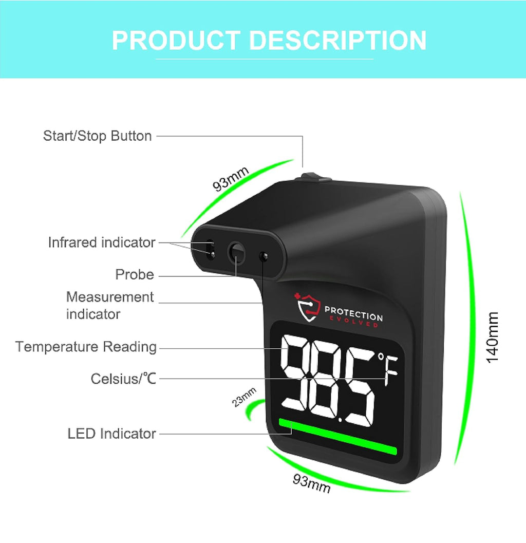 Non-Contact Infrared Thermometer Pack of 2 Y140