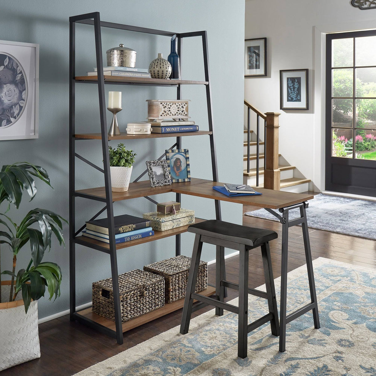 Folding Desk with Bookcase F8978