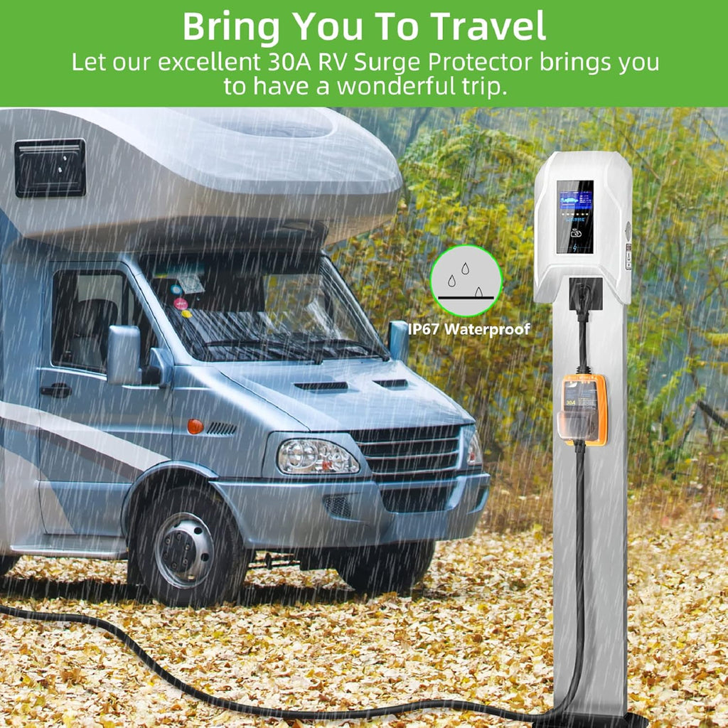 RV Surge Protector 30 Amp with Waterproof Cover, Circuit Analyzer D13021