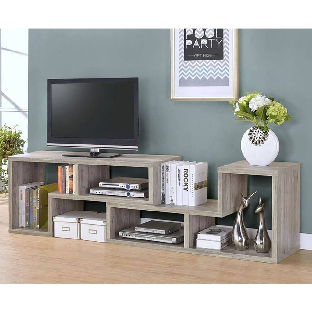 Grey Driftwood 2-Piece L-Shaped Bookcase Set A9009