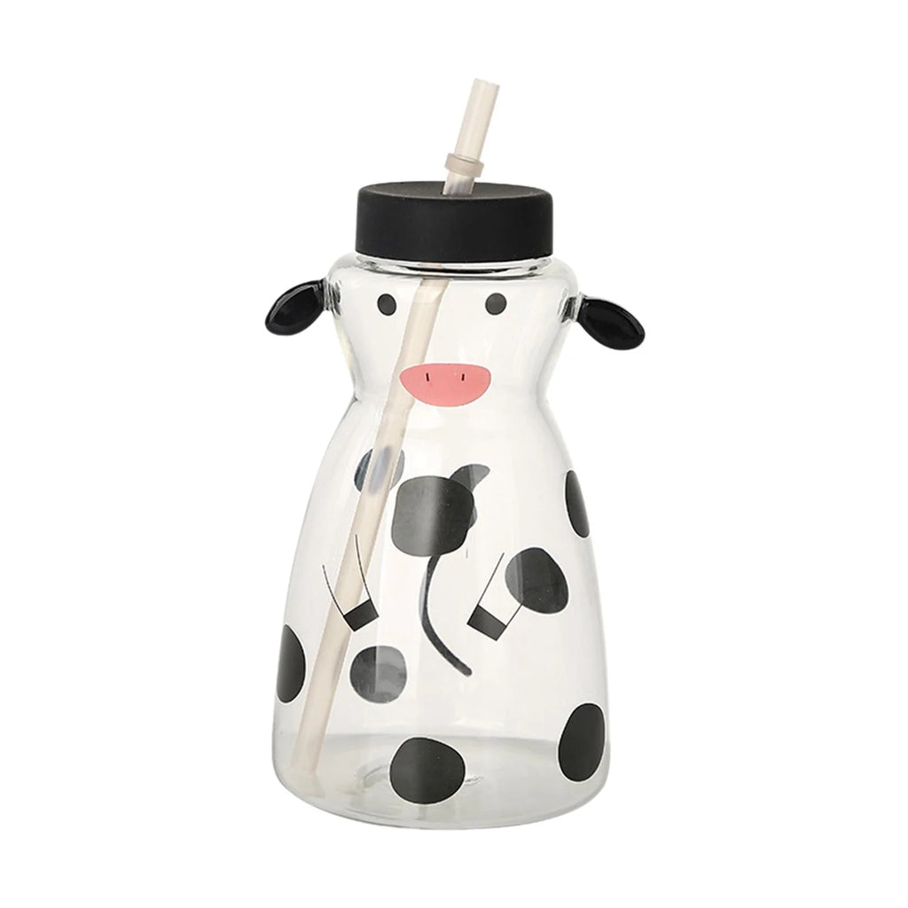 625ml High Borosilicate Glass Tumbler Cup with Lid Straw Y252568