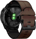 26mm Genuine Leather Hybrid Silicone Watch Band M89642