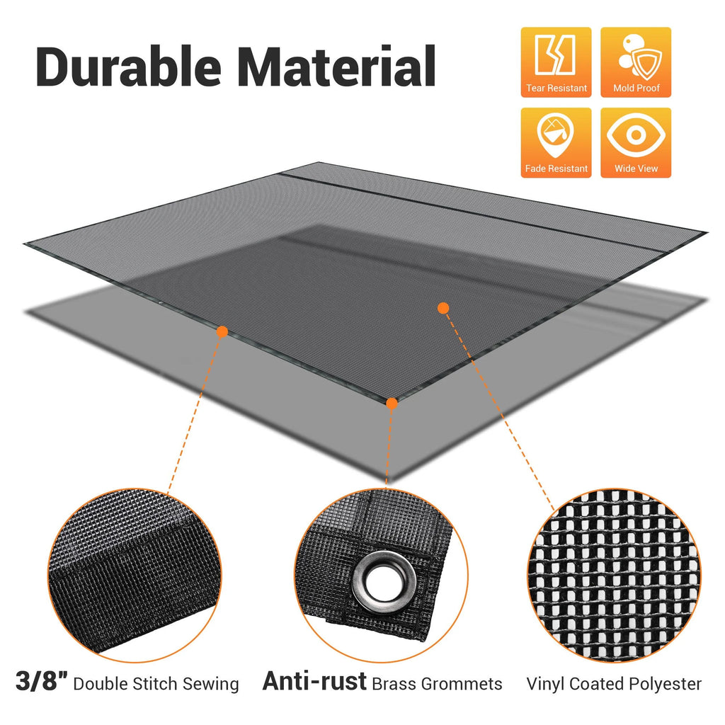 RV Awning Fabric Replacement with Side Mesh Screen Kit I734