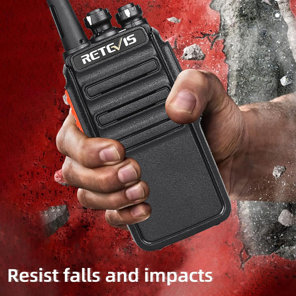 Case of 6 Portable Two Way Radios with Six-Way Multi Gang Charger I620