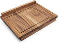 22 x 15 x 2.5 inches Acacia Wood Carving Board with Juice Channels J737