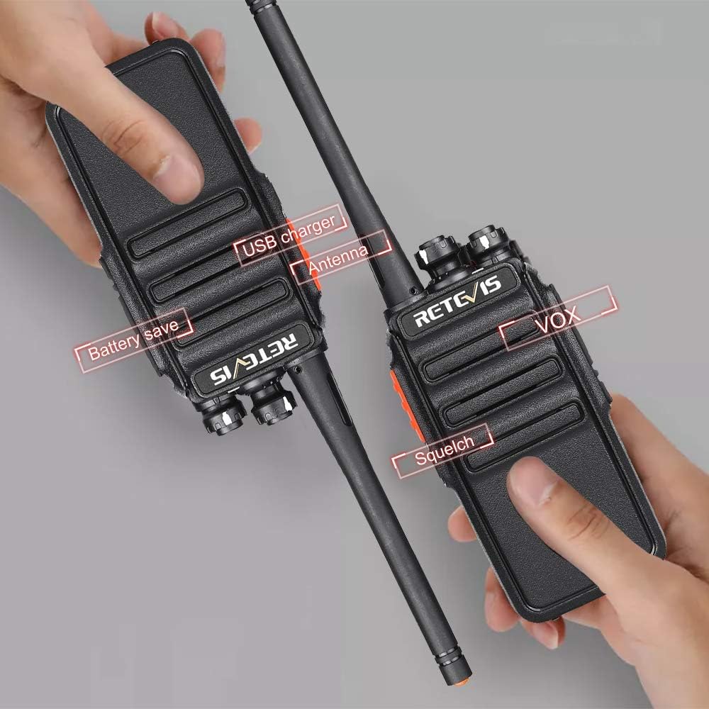 Case of 6 Portable Two Way Radios with Six-Way Multi Gang Charger I620