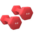Neoprene Coated Dumbbell Hand Weight Pairs, 2LB, 4LB, 6LB, 8LB C103