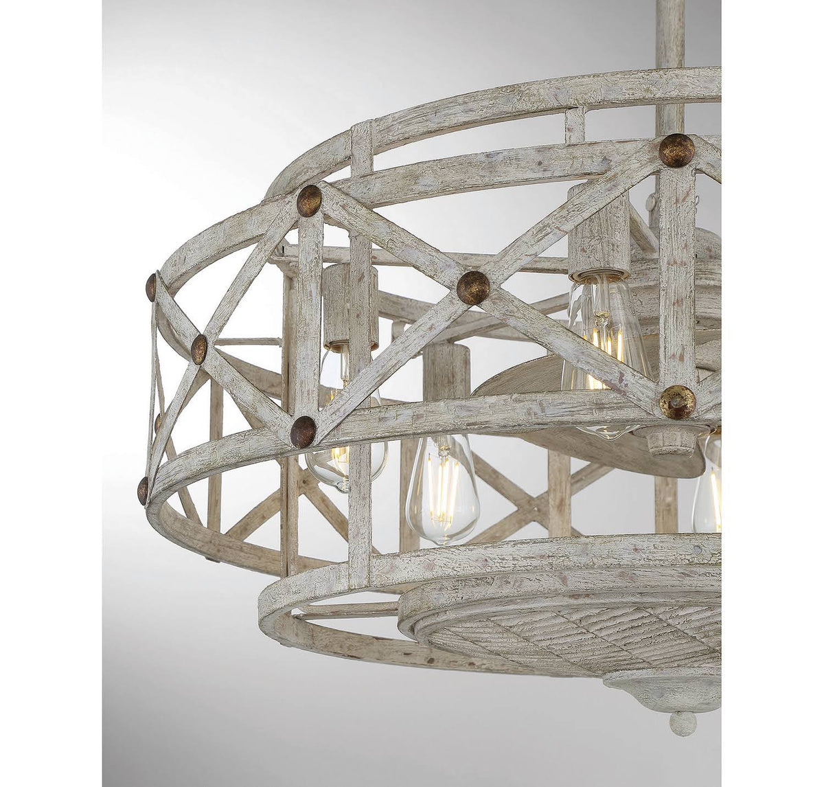 6 Light Provence Gold Accents Fan D Lier C71374