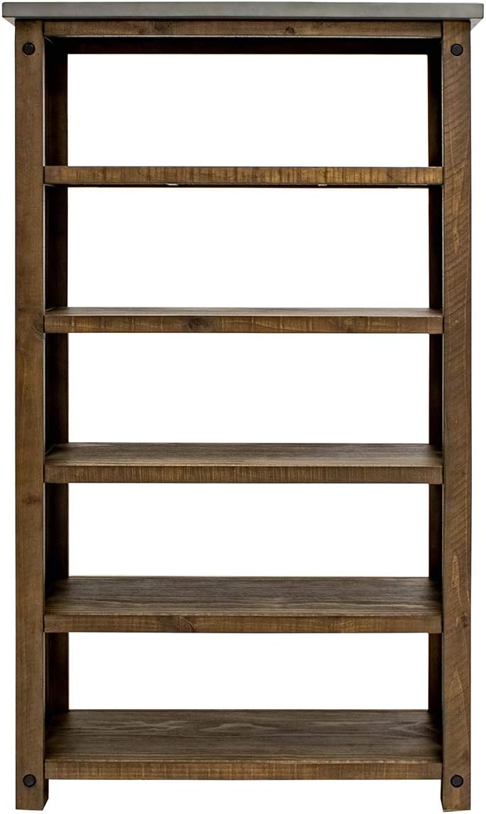 Brown Open Shelf Bookcase Z4128