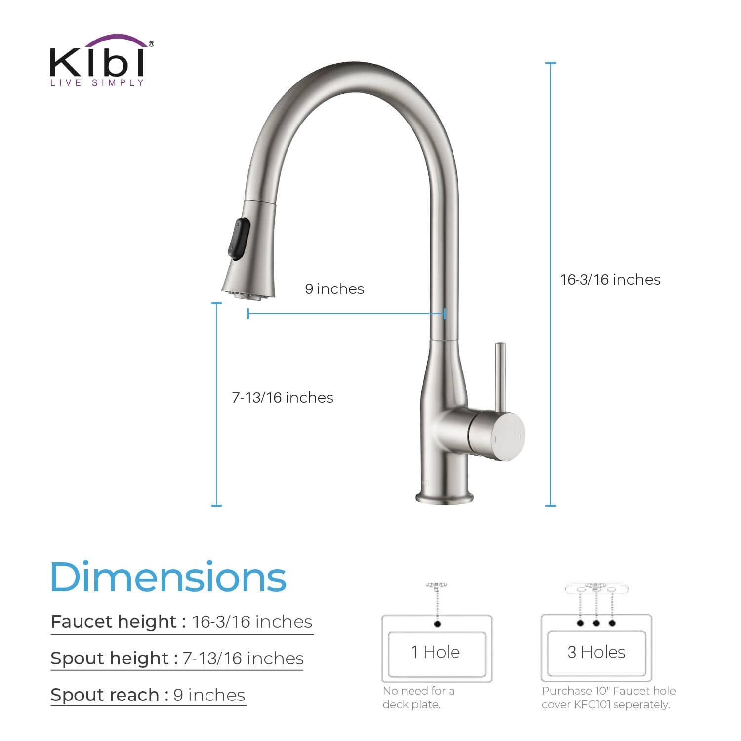 Chrome Pull Out Single Level Kitchen Faucet with Sprayer and Soap Dispenser C37756
