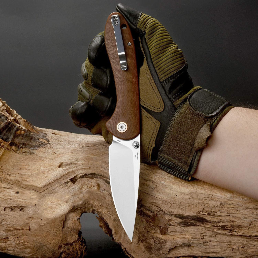 Folding Knife with Black PVD Blade and Carbon Fiber Handle W27211