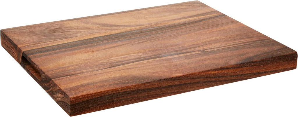 22 x 15 x 2.5 inches Acacia Wood Carving Board with Juice Channels J737