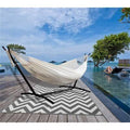 White Double Hammock with Steel Stand and Carrying Case J904