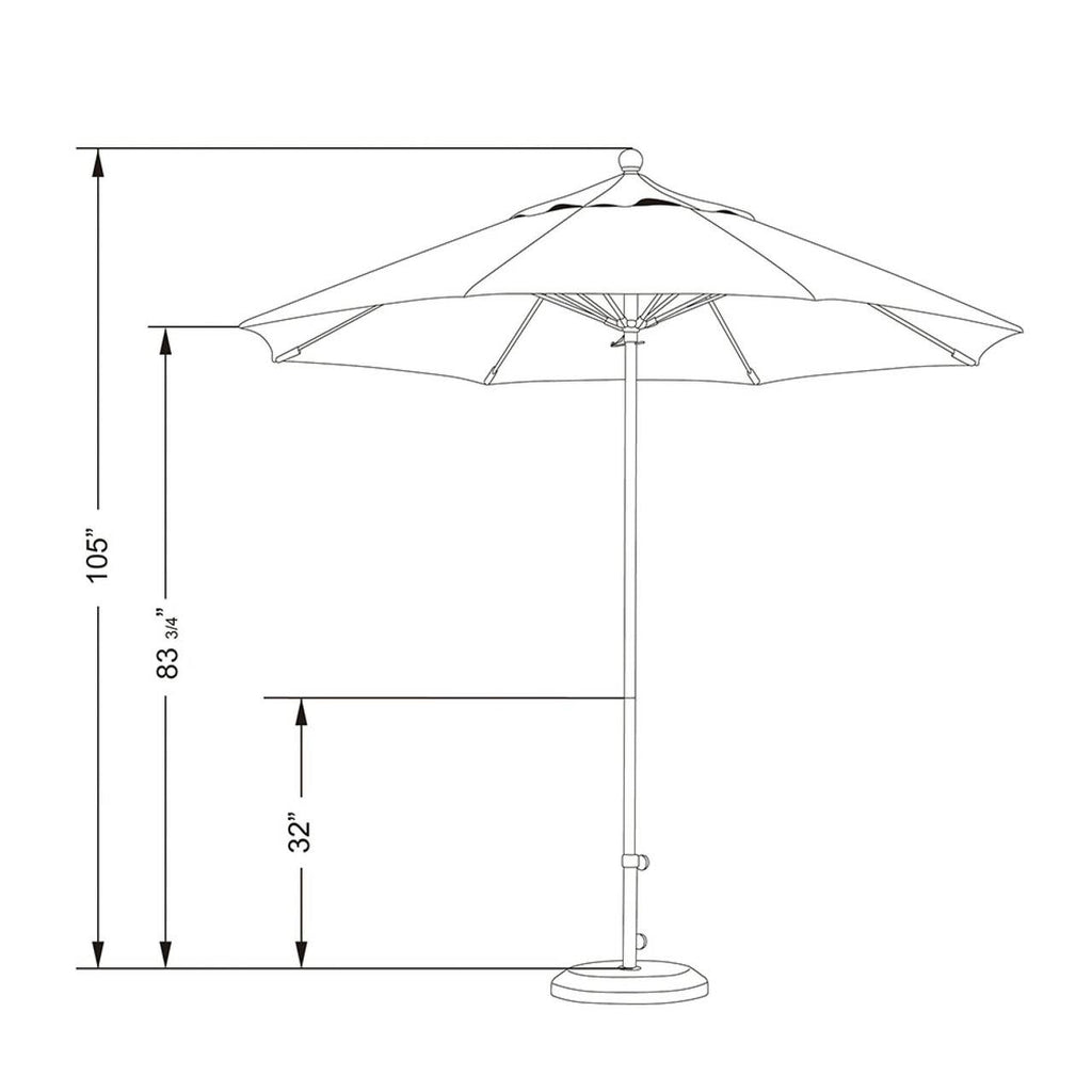 Spectrum Dove Fiberglass Market Umbrella R94551