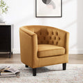 Cognac Performance Velvet Armchair W614538