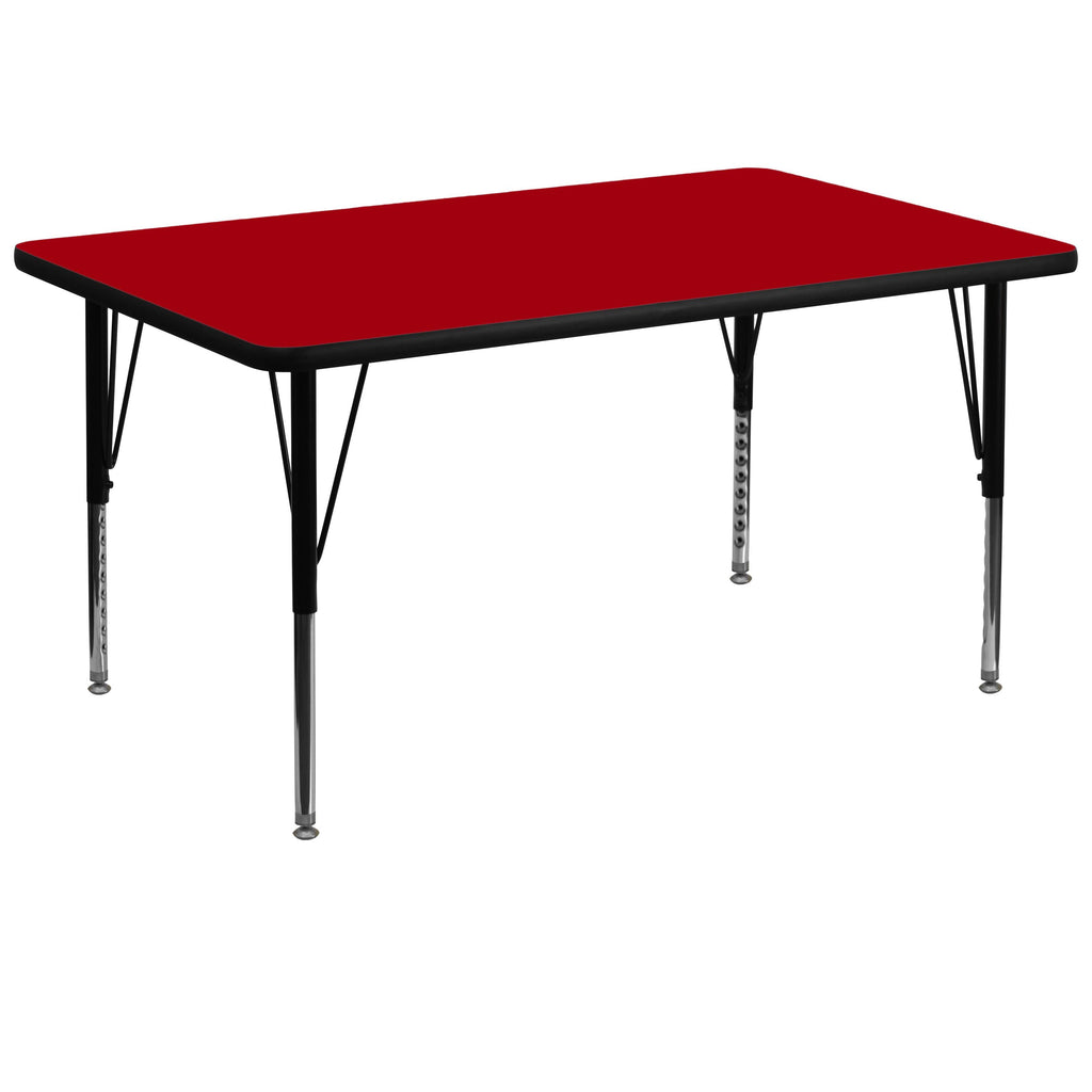 36 W x 72 L Rectangular Grey Thermal Laminate Activity Table F3291