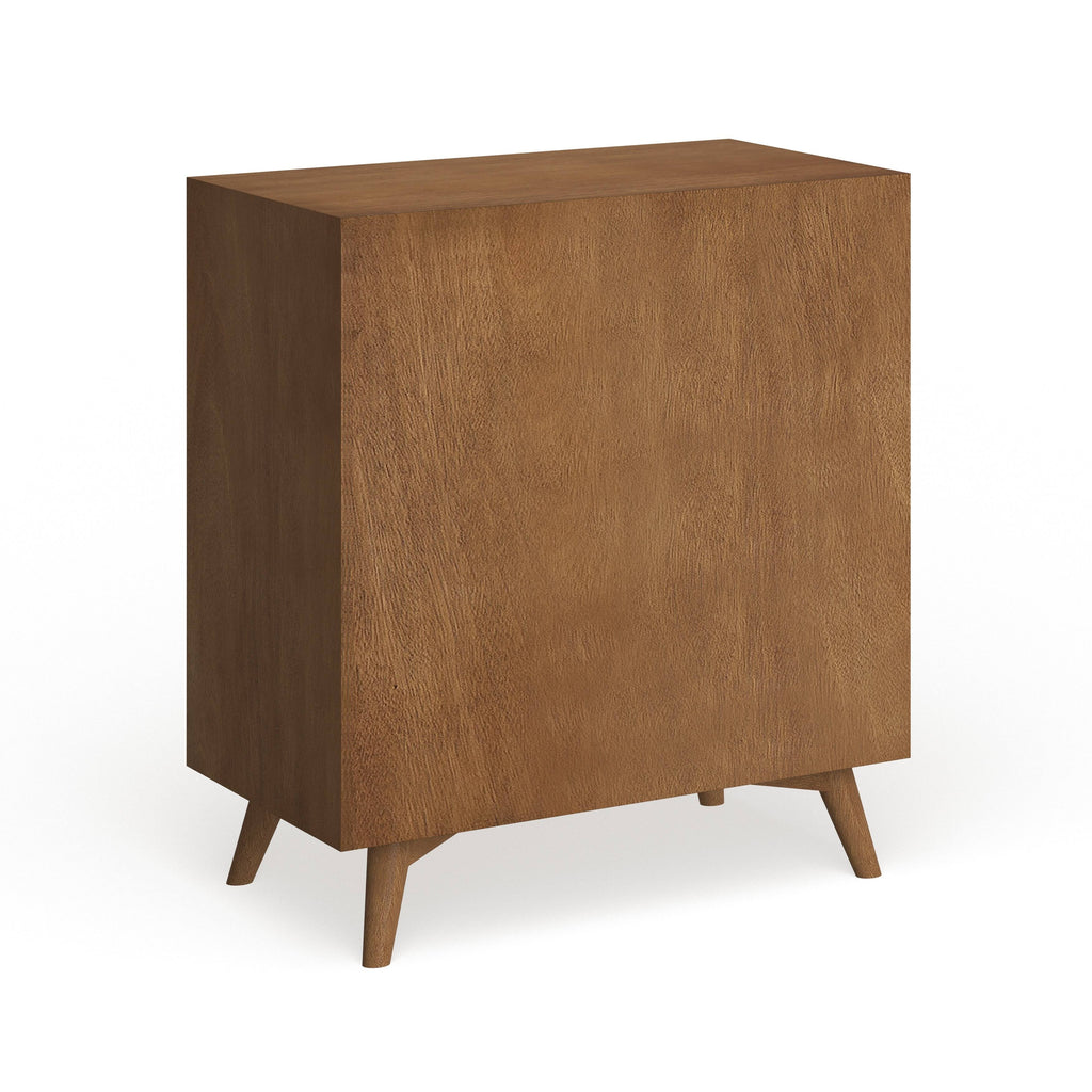 Brown Wood 3-Drawer Small Chest E981