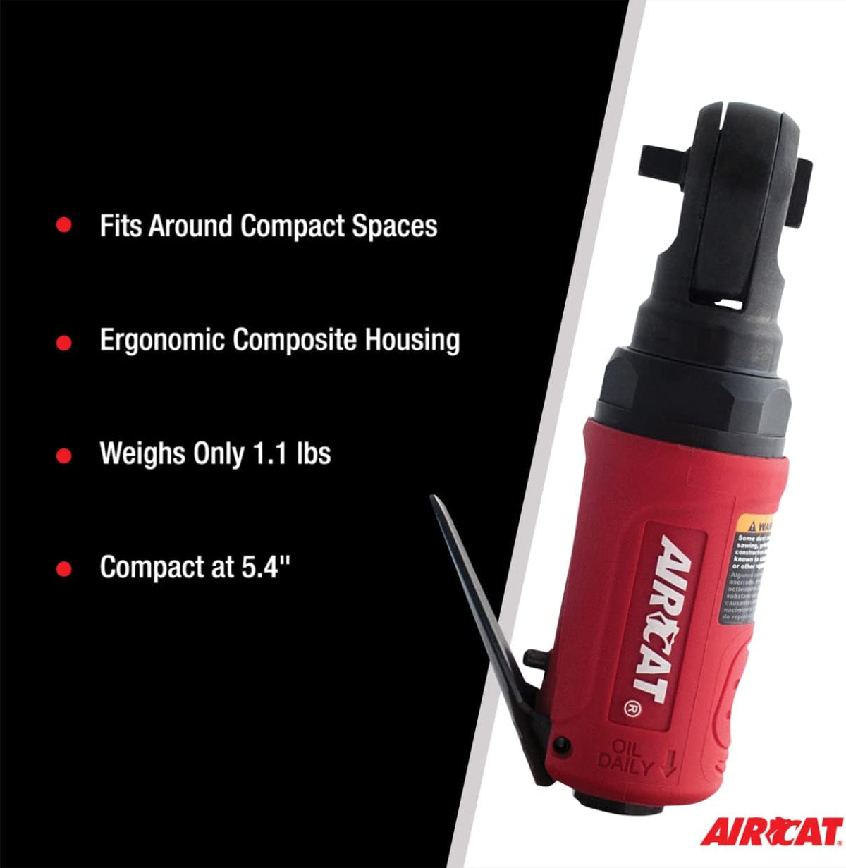 1/4-Inch Mini Palm Ratchet 300 RPM 35 ft-lbs H555042