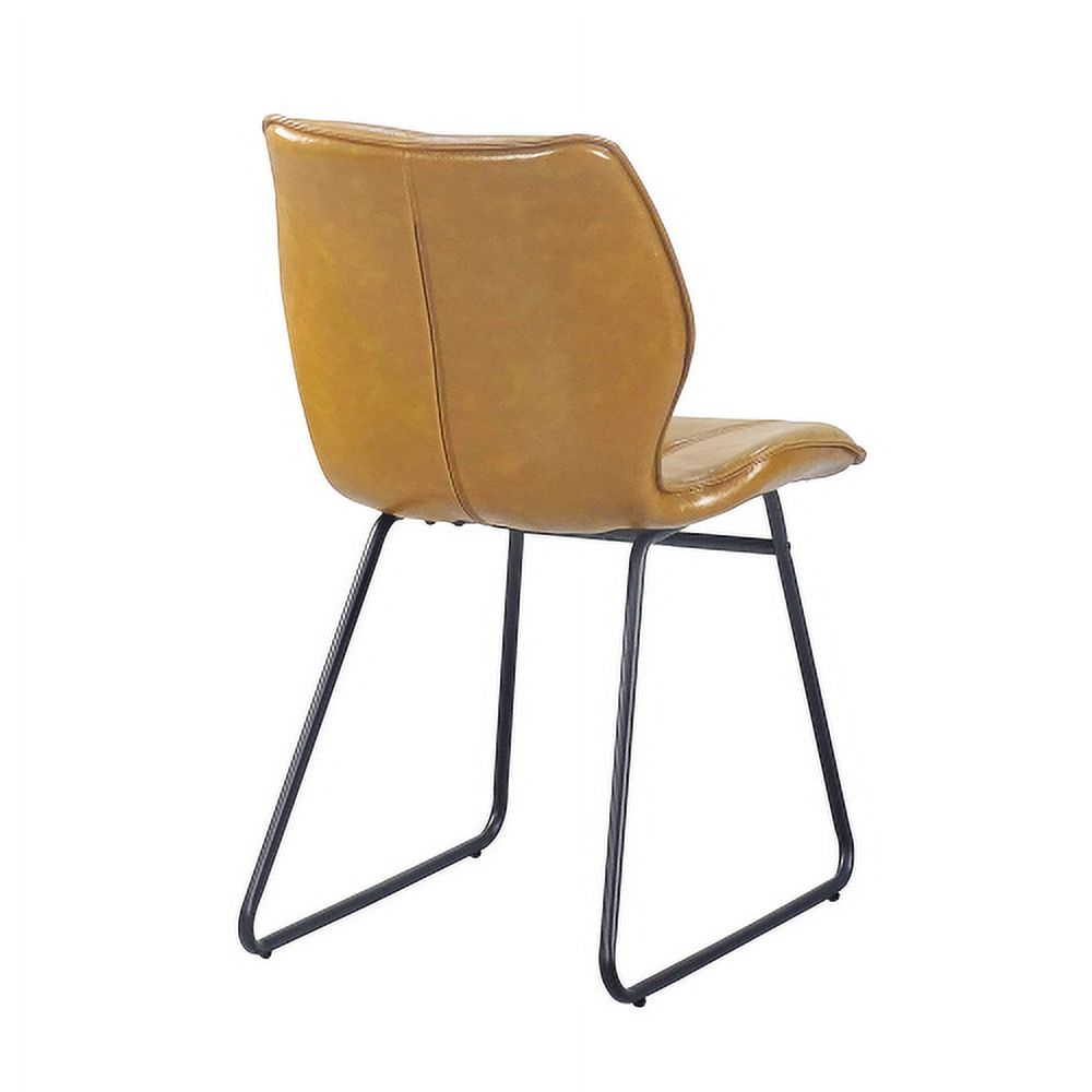 Brown PU Cushion Seat Back Side Chair, Set of 2 K3223