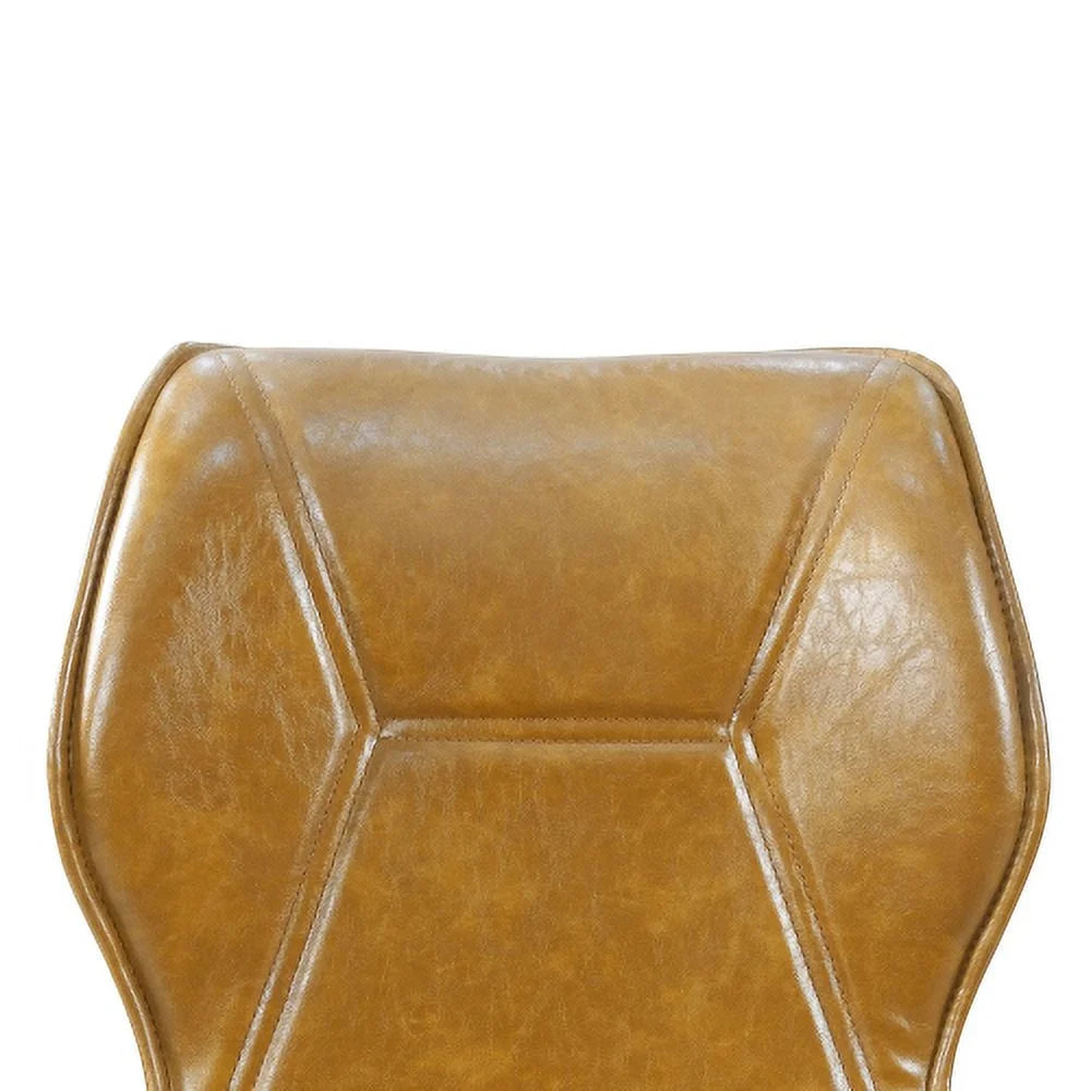 Brown PU Cushion Seat Back Side Chair, Set of 2 K3223