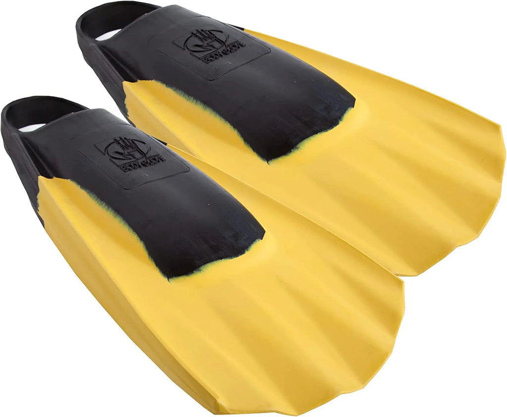 Black/Yellow Large Swim Fins Z7345